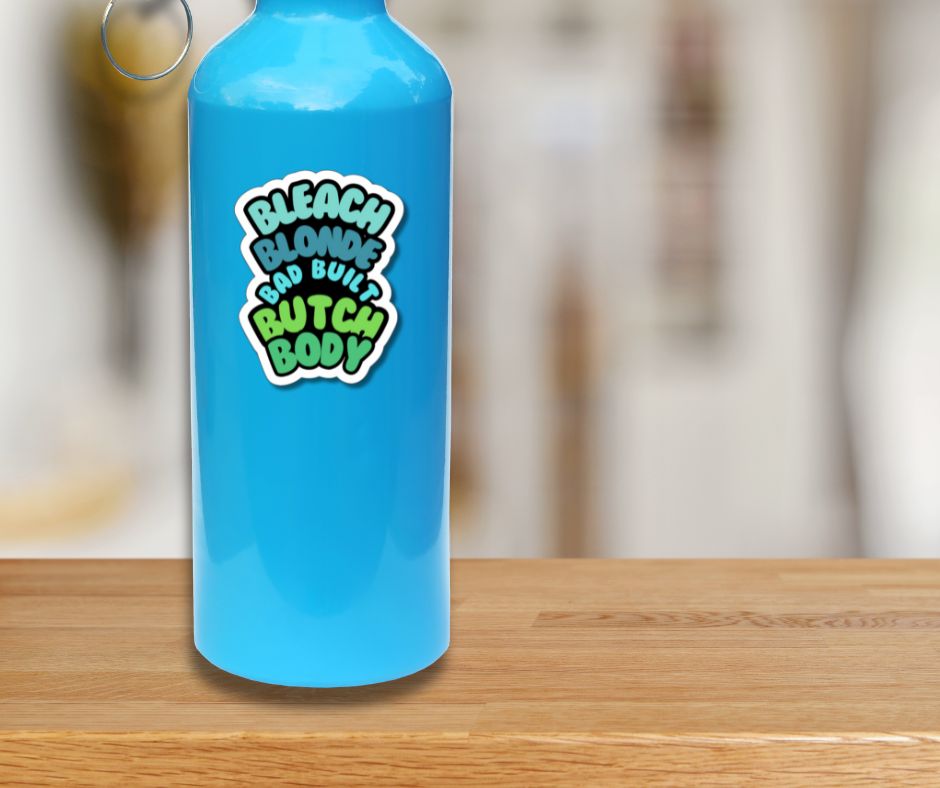 Bleach Blonde Bad Built Butch Body Sticker